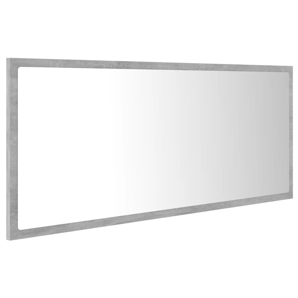 Espelho casa banho c/ LED 60x8,5x37cm acrílico branco brilhante
