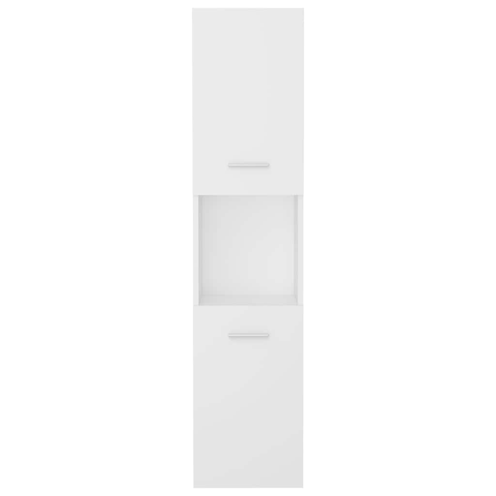 Armário casa de banho derivados de madeira branco brilhante