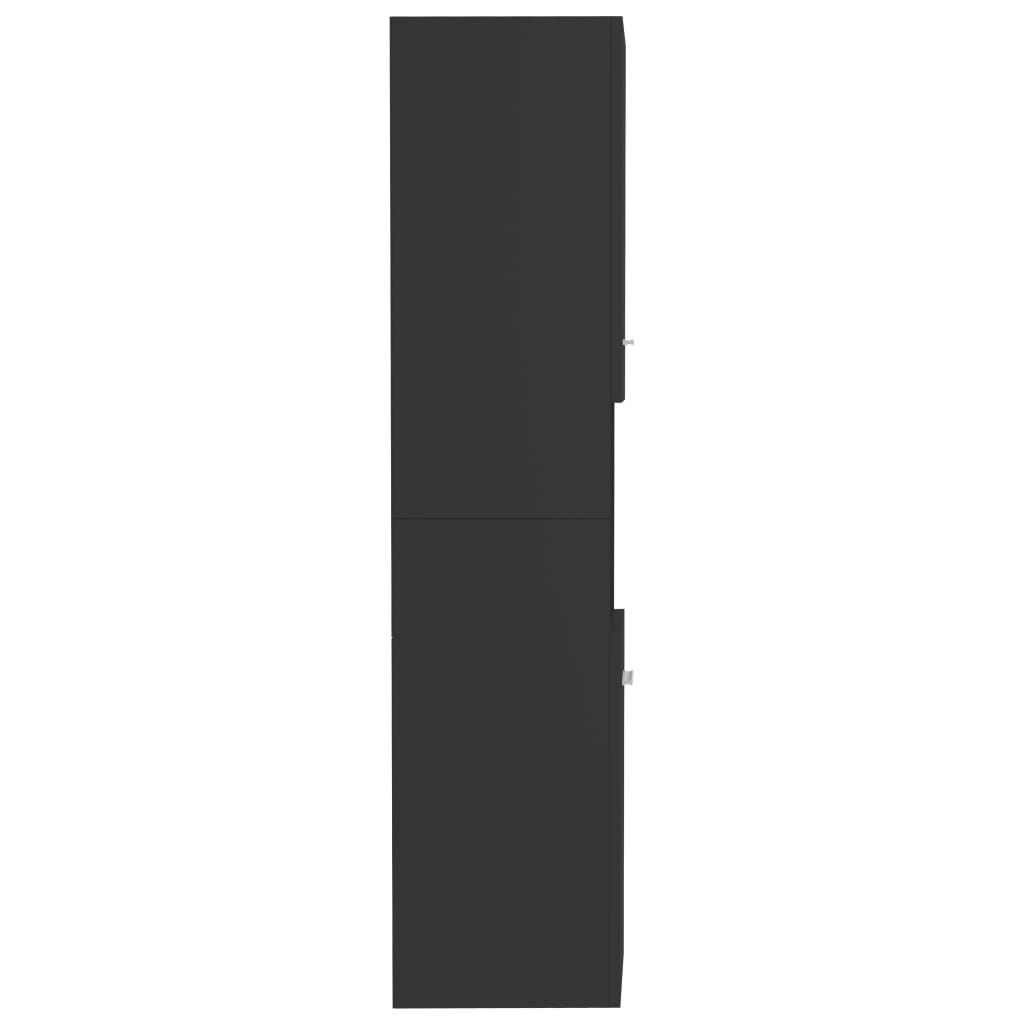 Armário casa de banho derivados de madeira branco brilhante