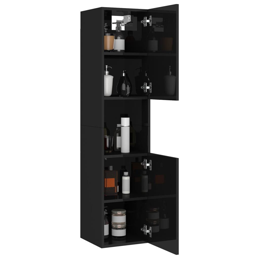 Armário casa de banho derivados de madeira branco brilhante