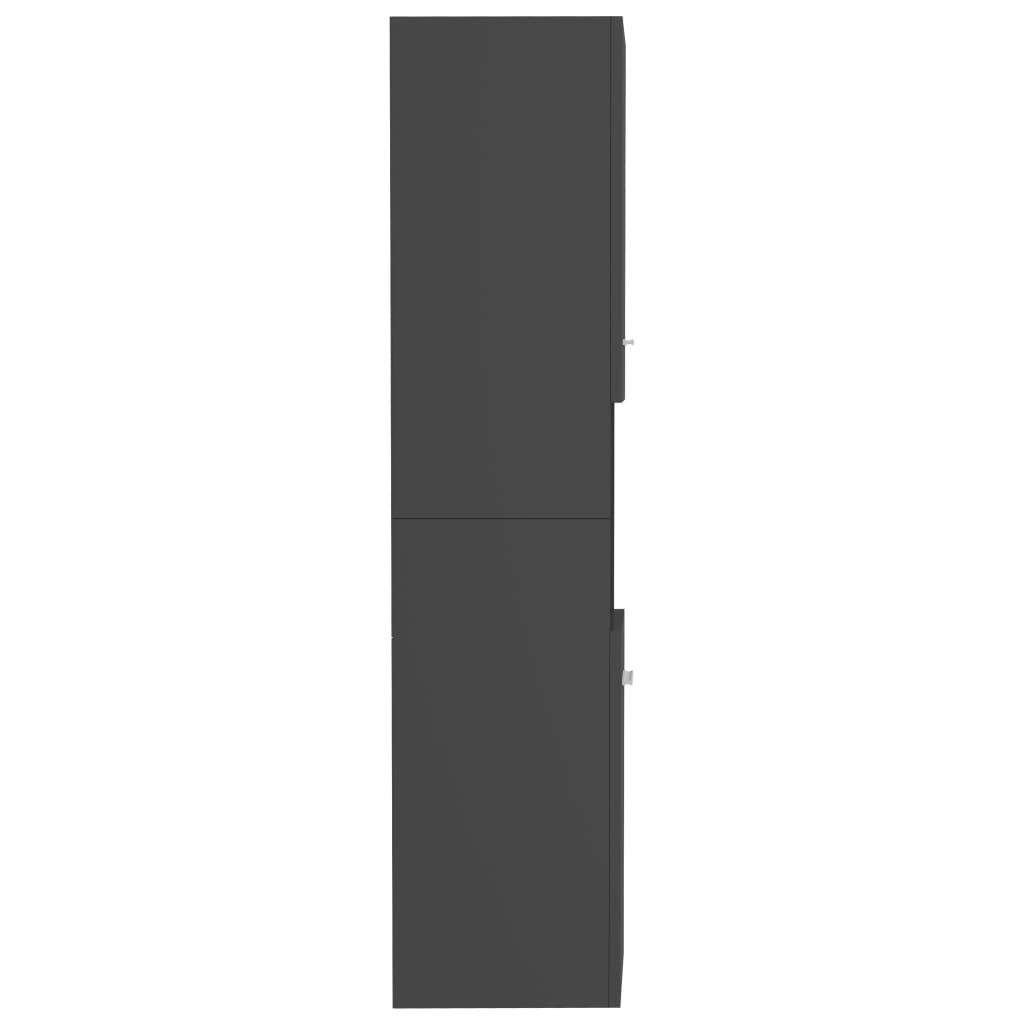 Armário casa de banho derivados de madeira branco brilhante