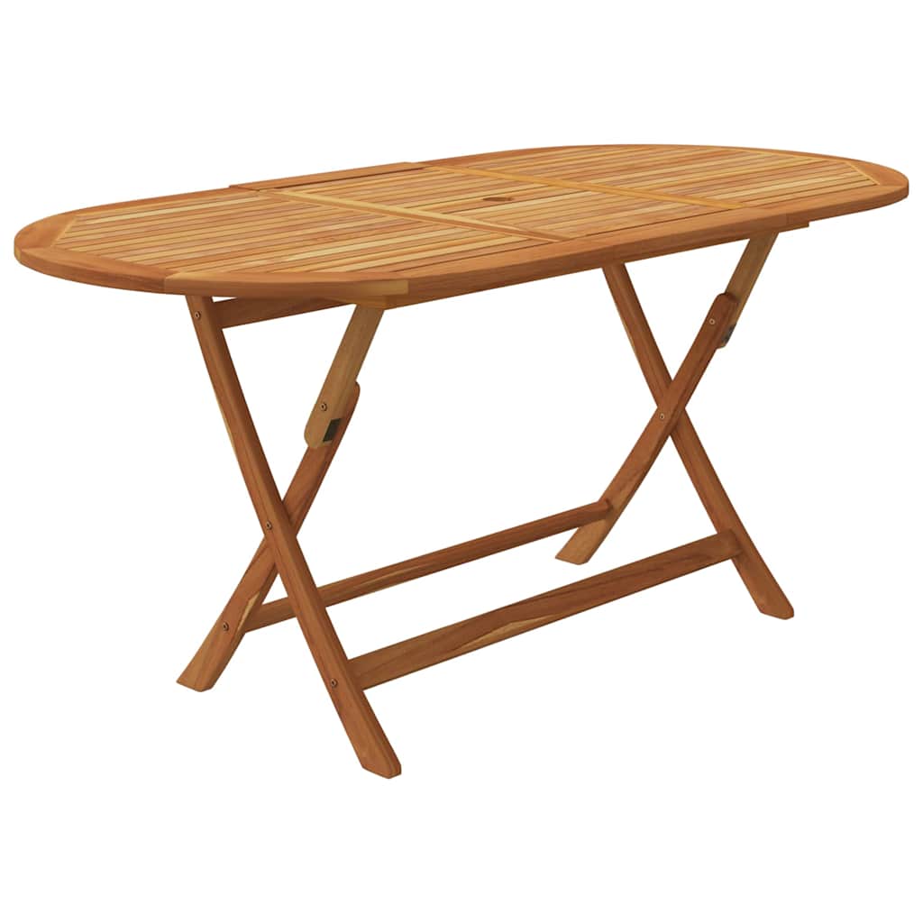 7 pcs conjunto jantar dobrável p/ jardim madeira acácia maciça