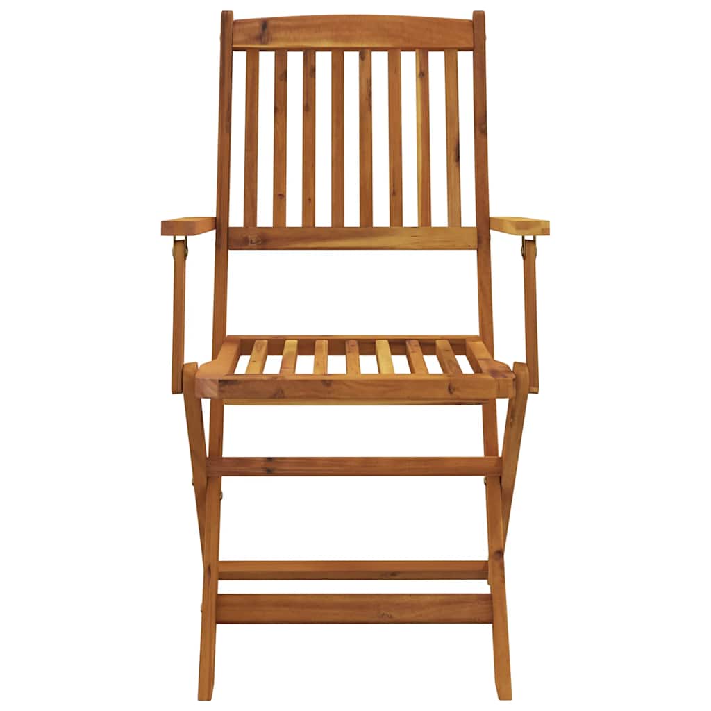 7 pcs conjunto jantar dobrável p/ jardim madeira acácia maciça