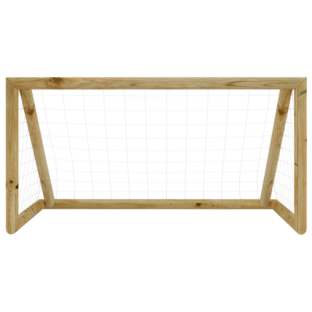 Baliza de futebol com rede 160x80x100 cm pinho impregnado