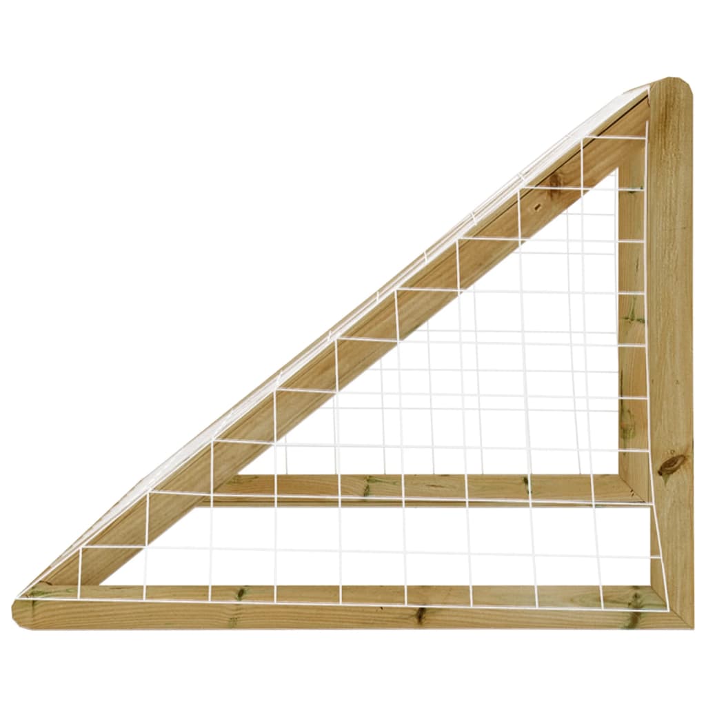 Baliza de futebol com rede 160x80x100 cm pinho impregnado