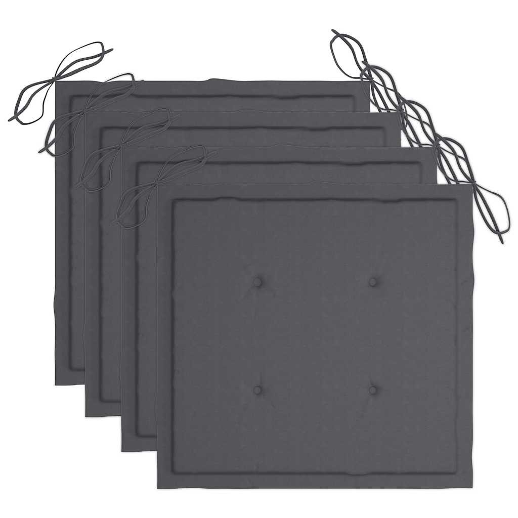 Cadeiras de jardim com almofadões 2 pcs acácia maciça