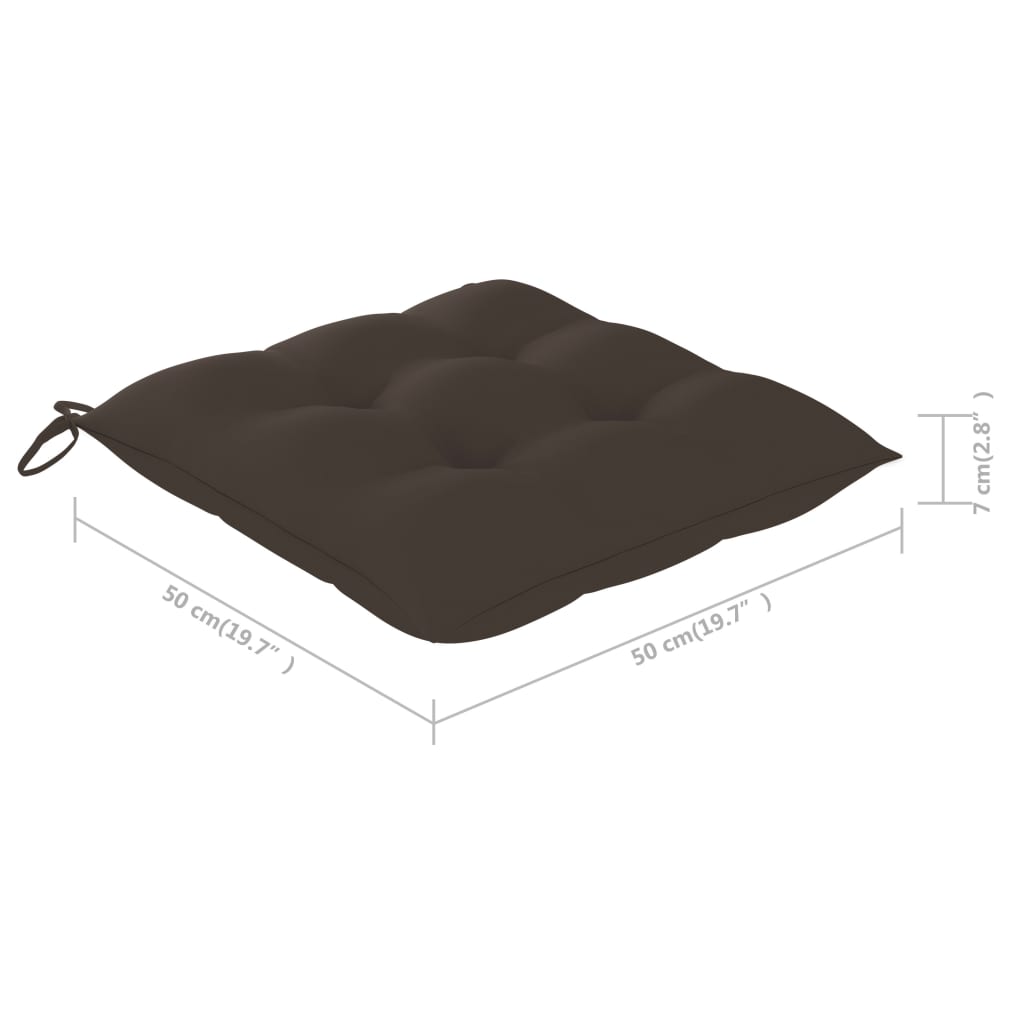 Cadeiras de jardim com almofadões 2 pcs acácia maciça