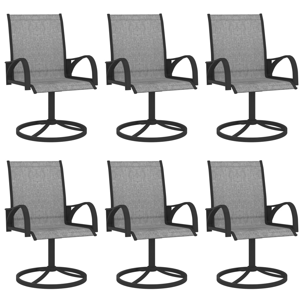 7 pcs conjunto de jantar para jardim textilene e aço