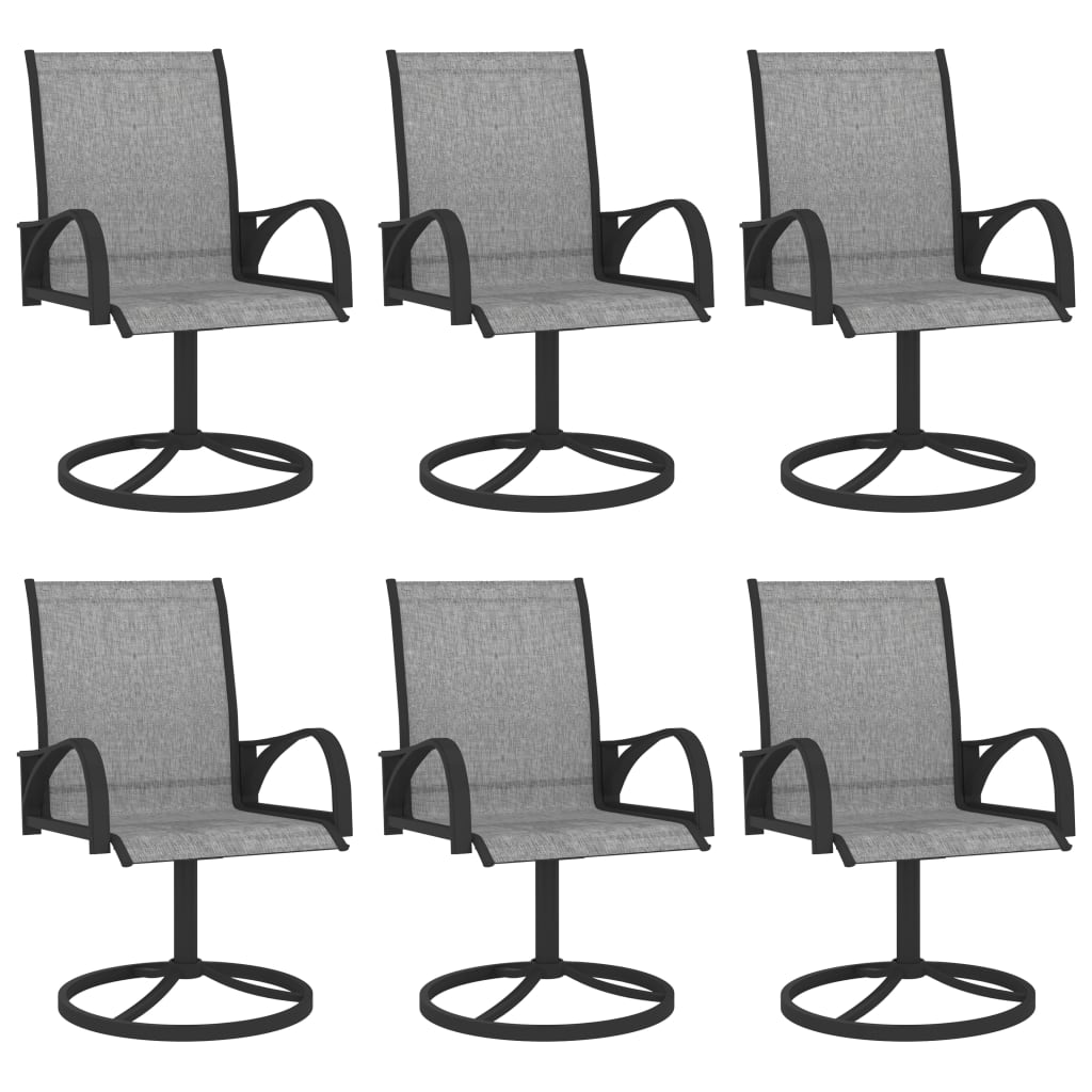 7 pcs conjunto de jantar para jardim textilene e aço