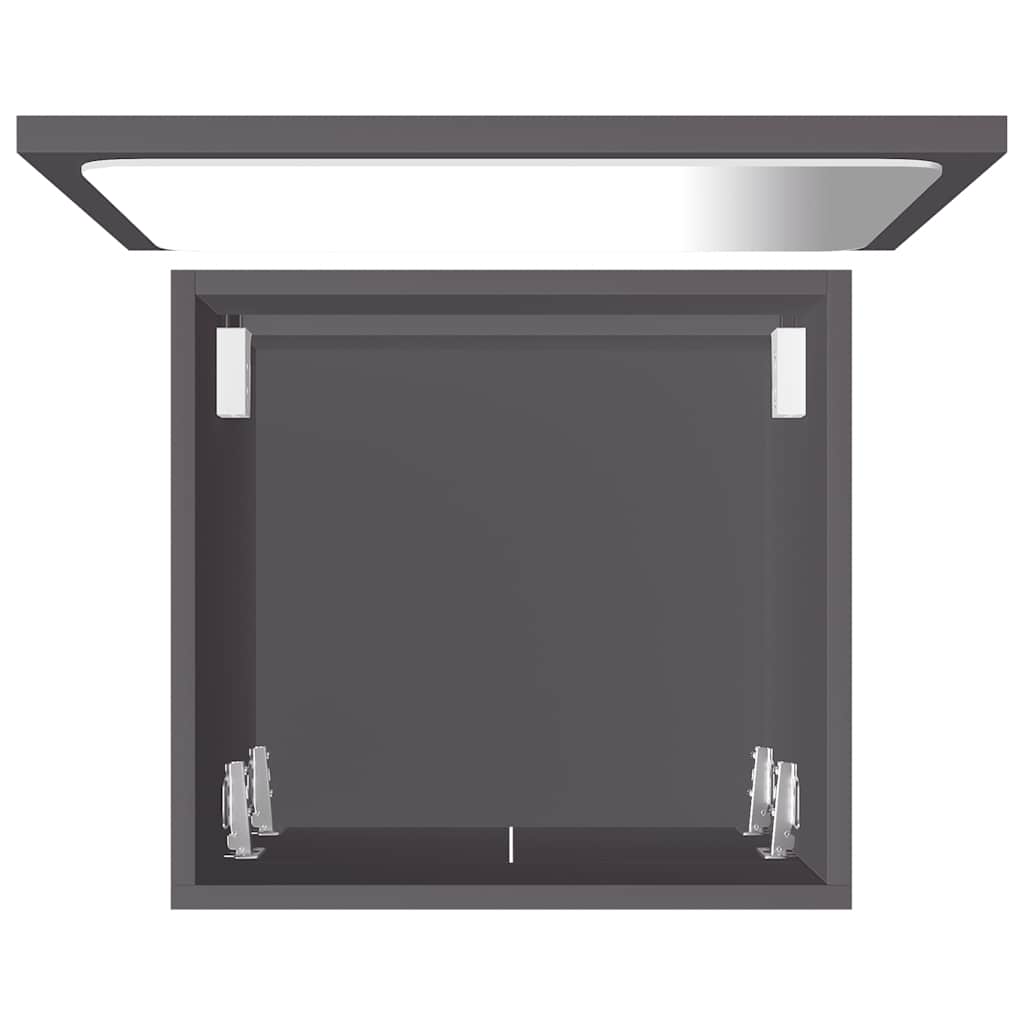 2 pcs conj. móveis casa de banho contraplacado branco brilhante