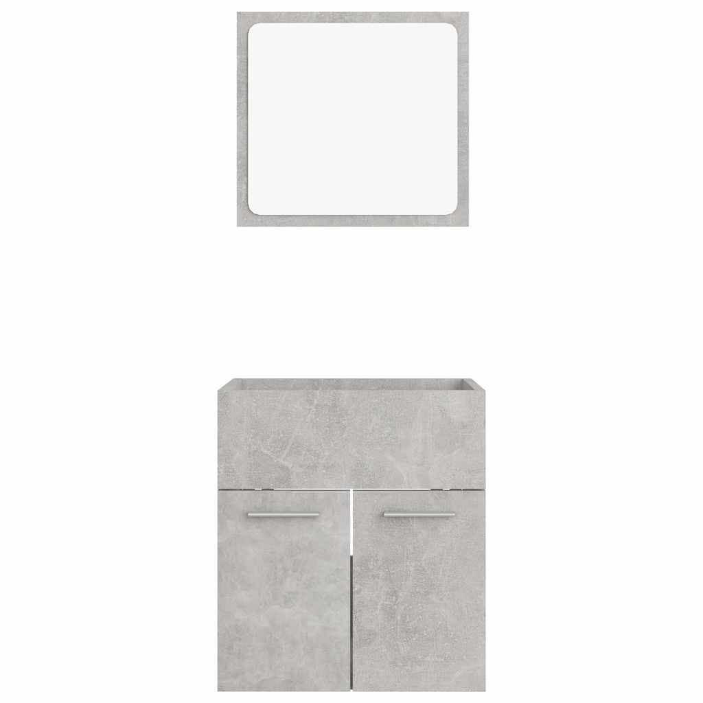 2 pcs conj. móveis casa de banho contraplacado branco brilhante