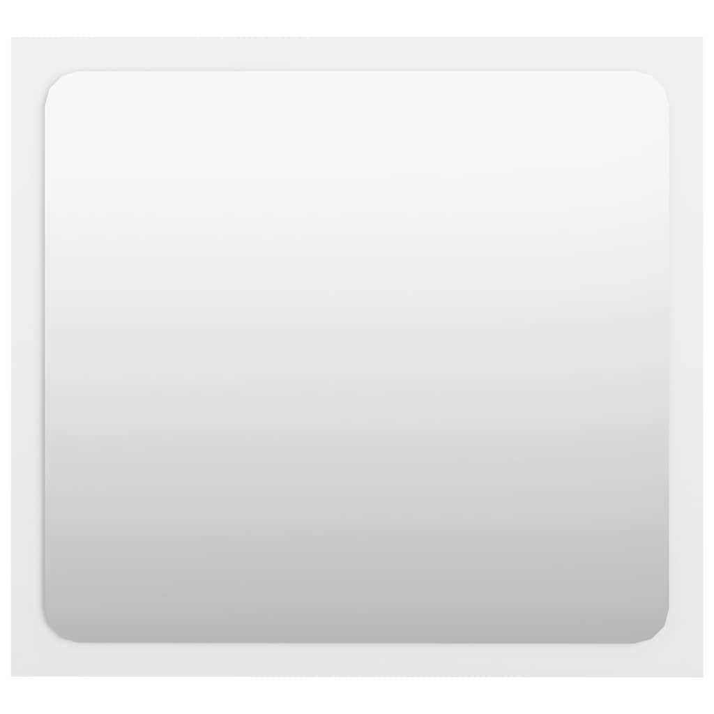 2 pcs conj. móveis casa de banho contraplacado branco brilhante