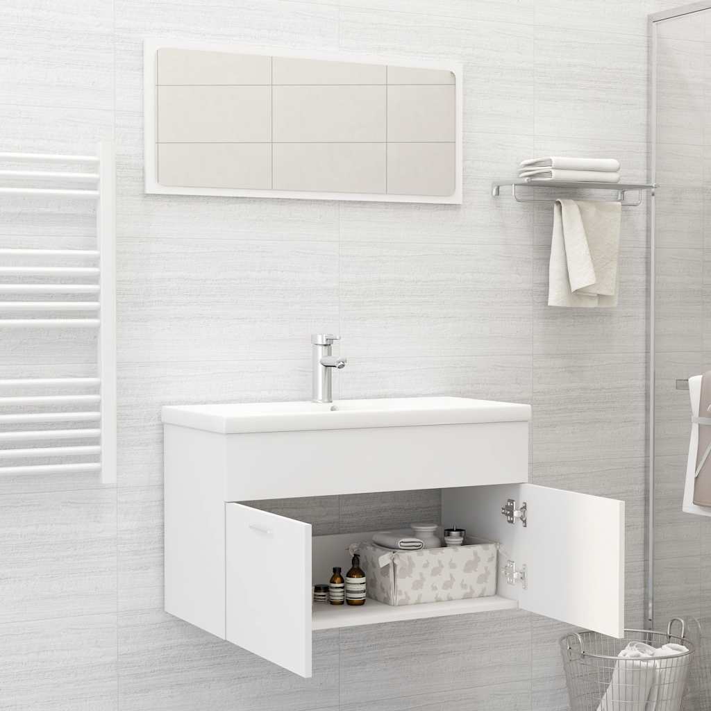 2 pcs conj. móveis de casa de banho derivados de madeira preto