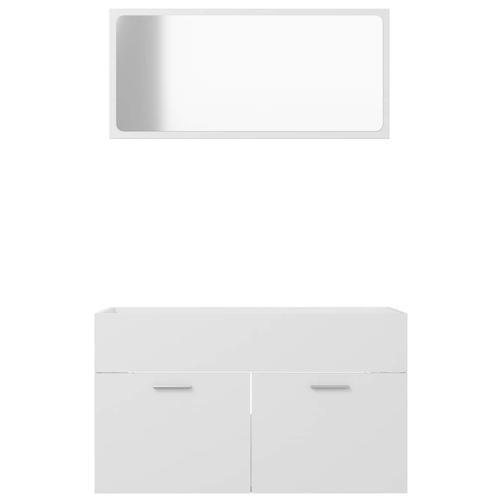 2 pcs conj. móveis de casa de banho derivados de madeira preto