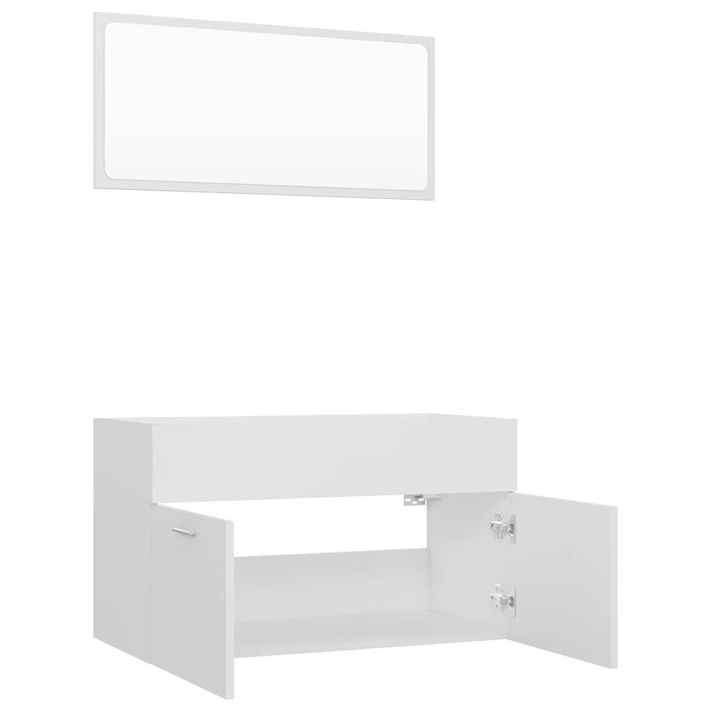 2 pcs conj. móveis de casa de banho derivados de madeira preto