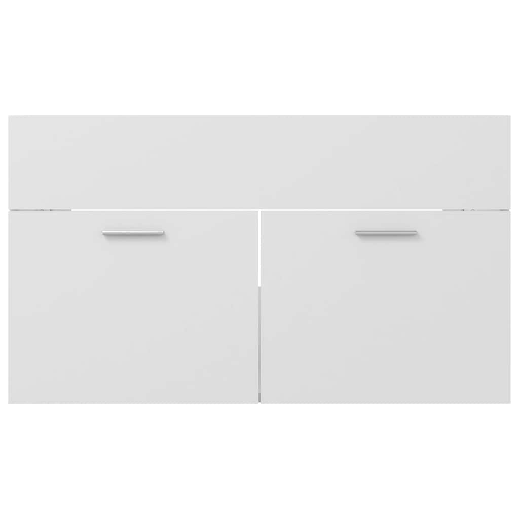 2 pcs conj. móveis de casa de banho derivados de madeira preto