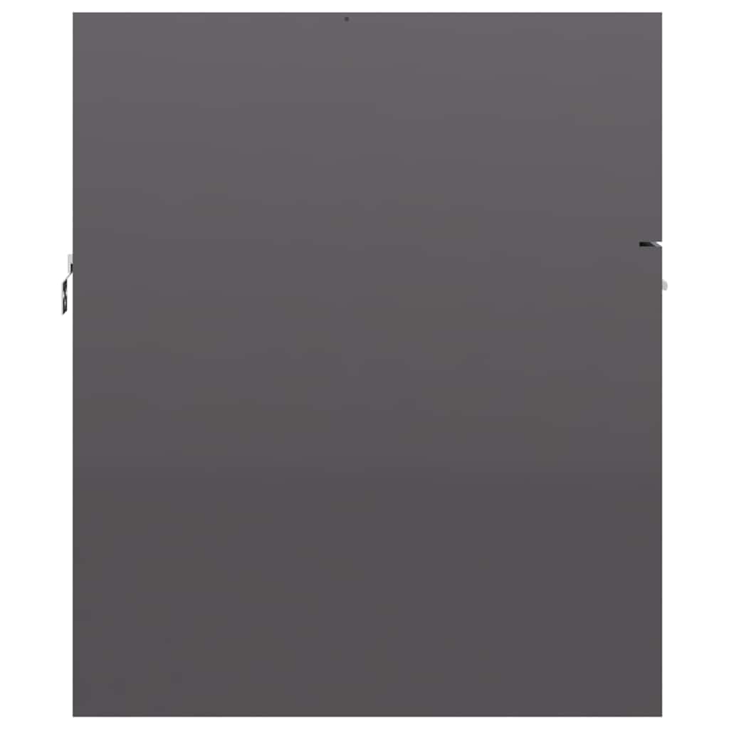 2 pcs conj. móveis de casa de banho derivados de madeira preto