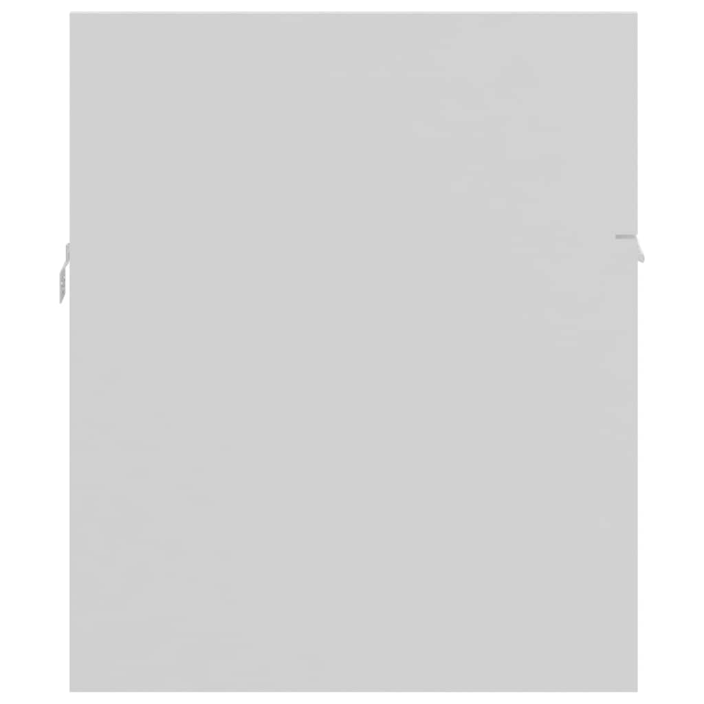 2 pcs conj. móveis casa de banho contraplacado branco brilhante