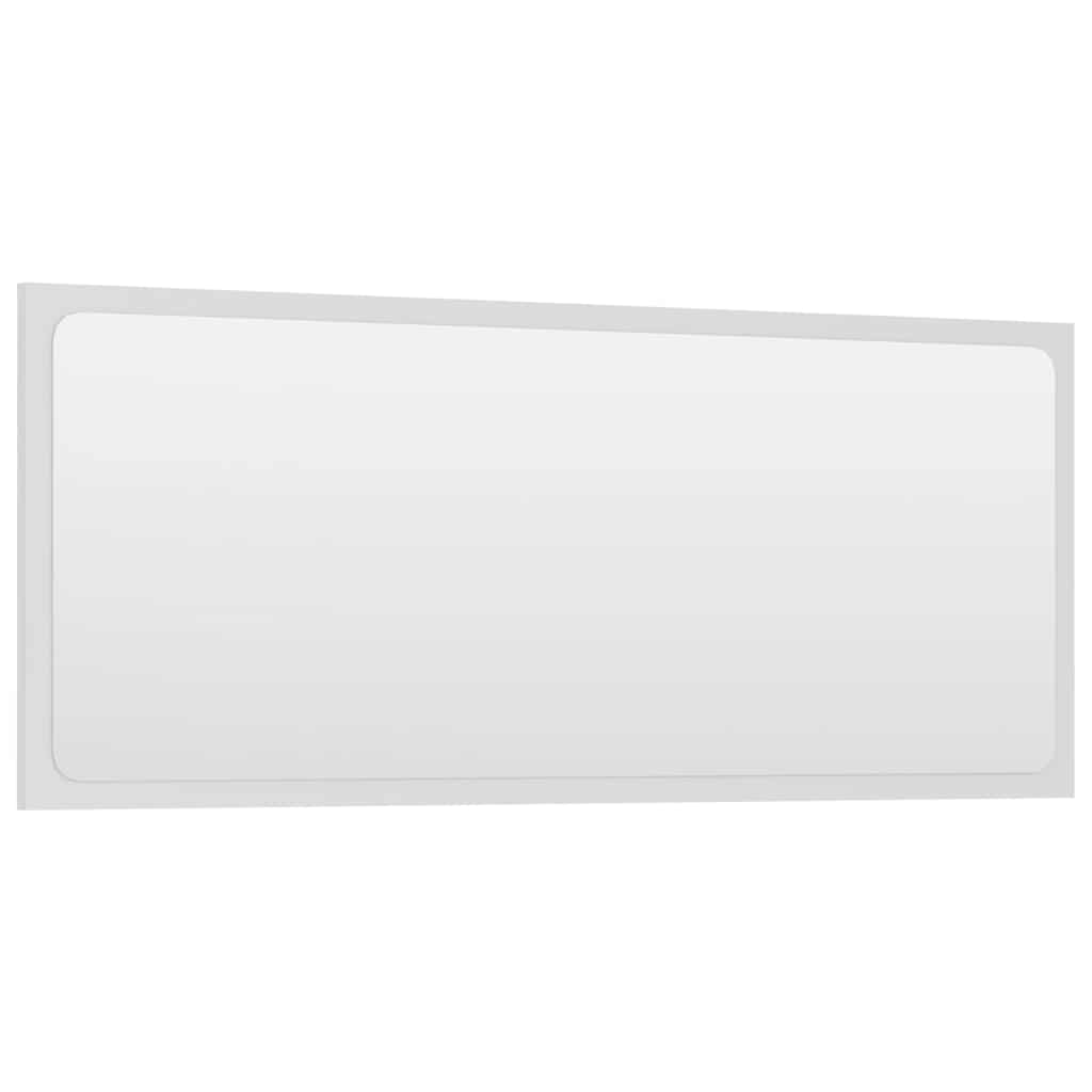 2 pcs conj. móveis casa de banho contraplacado branco brilhante