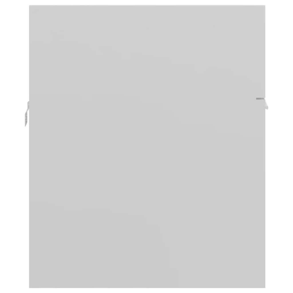 2 pcs conj. móveis casa de banho contraplacado branco brilhante