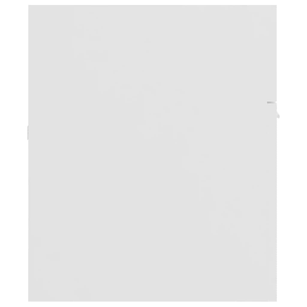 2 pcs conj. móveis casa de banho contraplacado branco brilhante