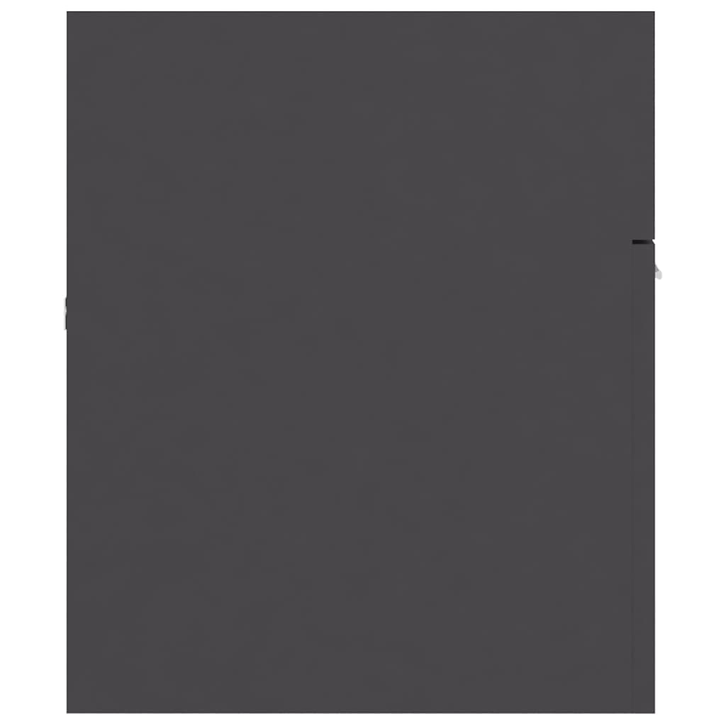 2 pcs conj. móveis casa de banho contraplacado branco brilhante