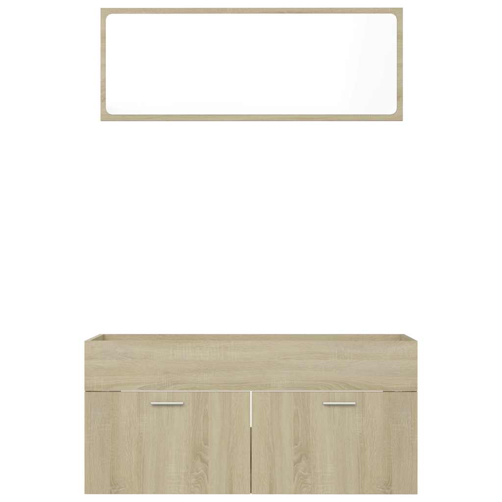 2 pcs conj. móveis casa de banho contraplacado branco brilhante