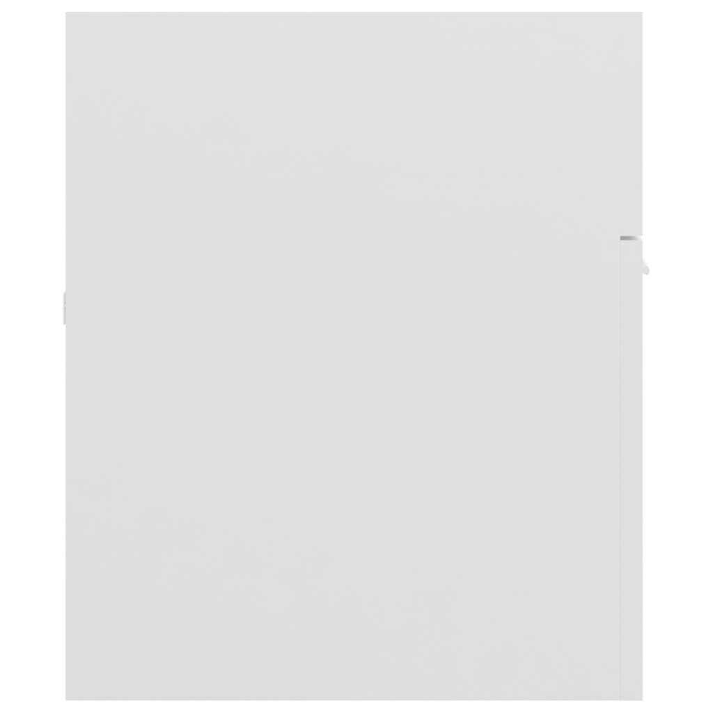 2 pcs conj. móveis casa de banho contraplacado branco brilhante