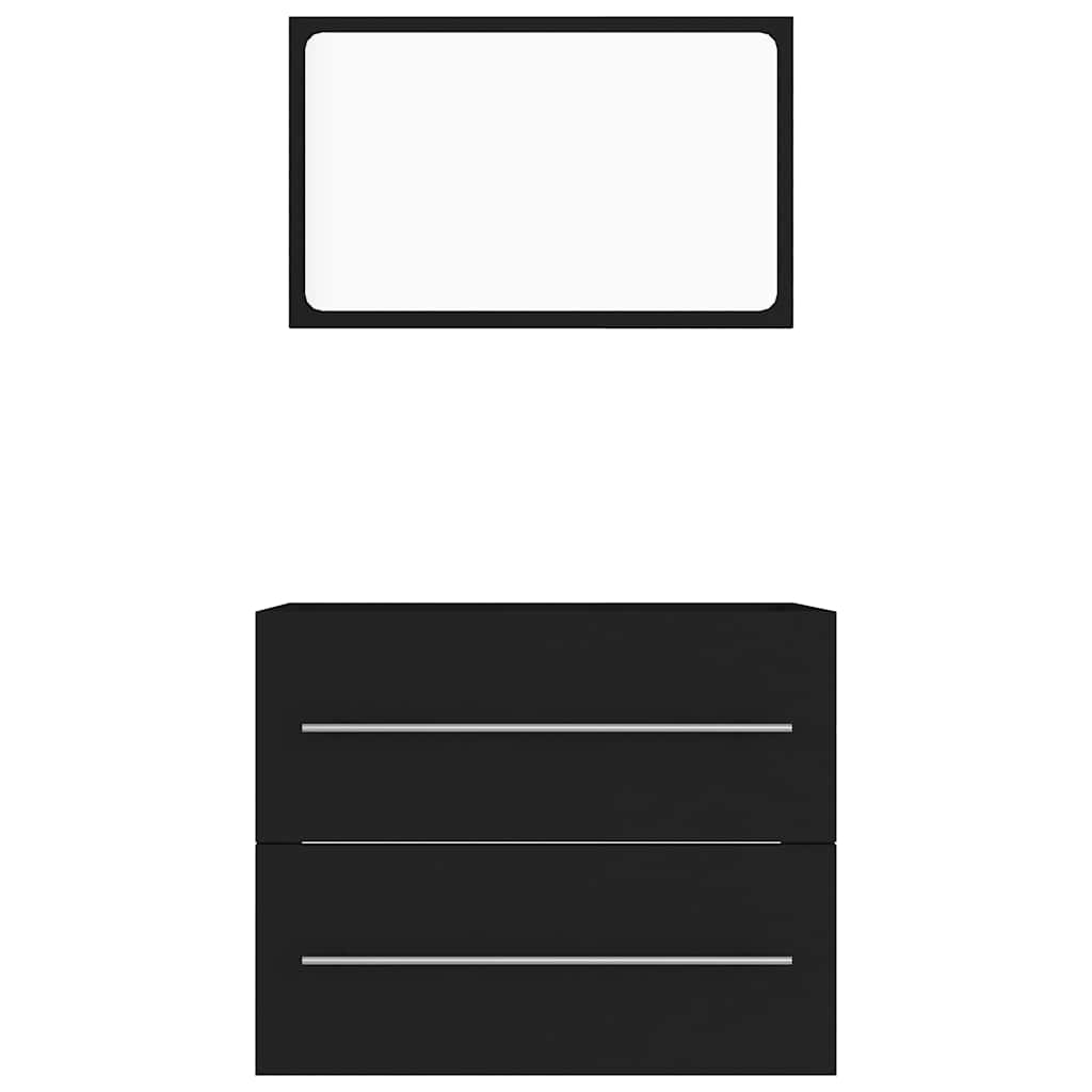 2 pcs conj. móveis casa banho derivados madeira branco/carvalho