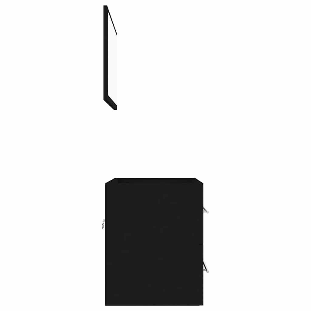 2 pcs conj. móveis casa banho derivados madeira branco/carvalho