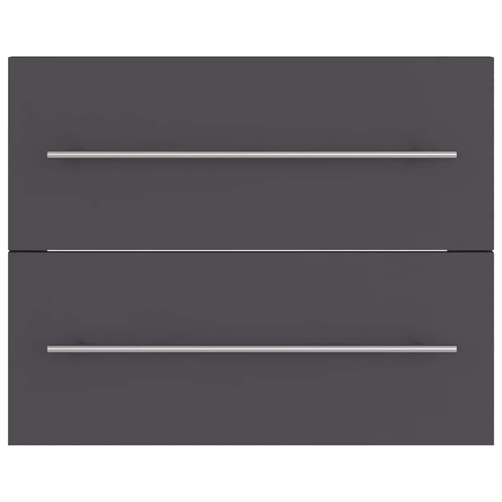 2 pcs conj. móveis casa banho derivados madeira branco/carvalho