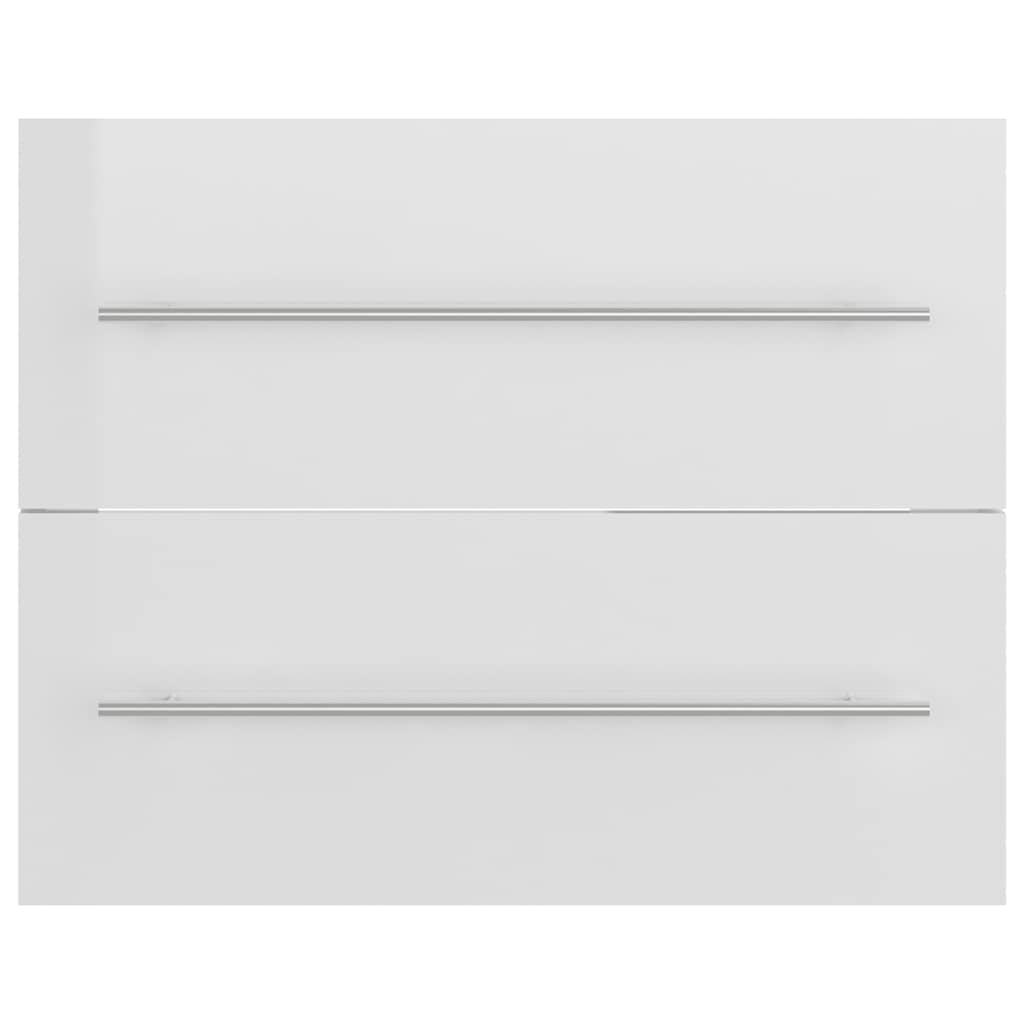 2 pcs conj. móveis casa banho derivados madeira branco/carvalho