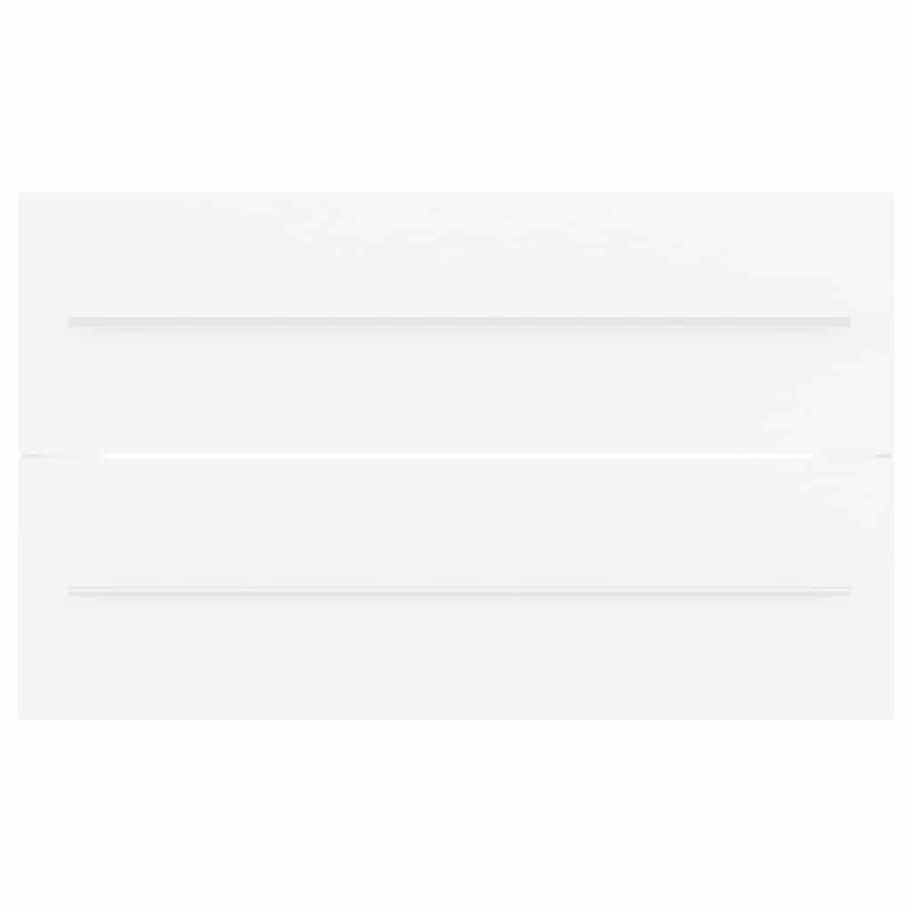 2 pcs conj. móveis casa de banho contraplacado cinza brilhante