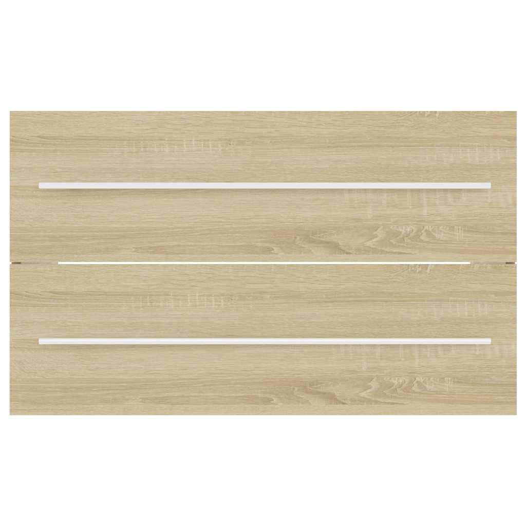 2 pcs conj. móveis casa de banho contraplacado cinza brilhante