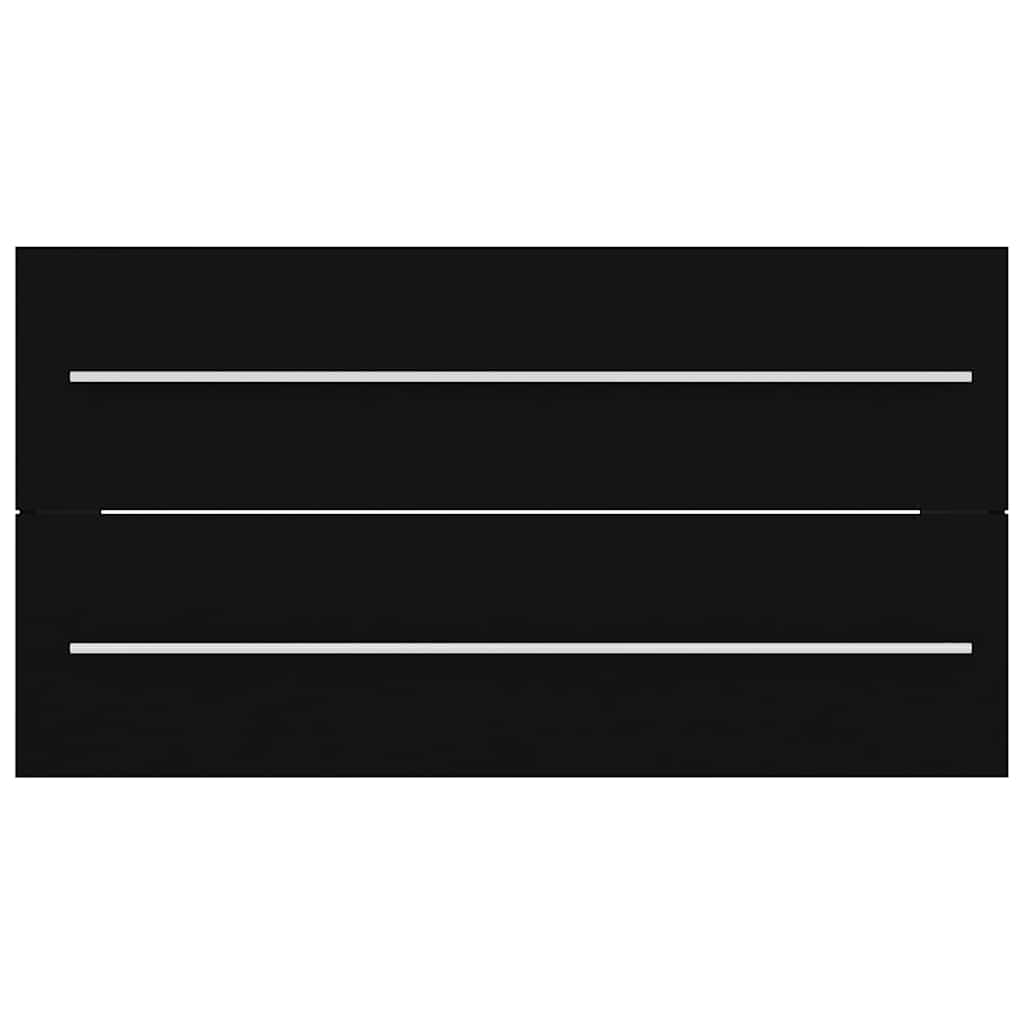 2 pcs conj. móveis casa de banho contraplacado cinza brilhante