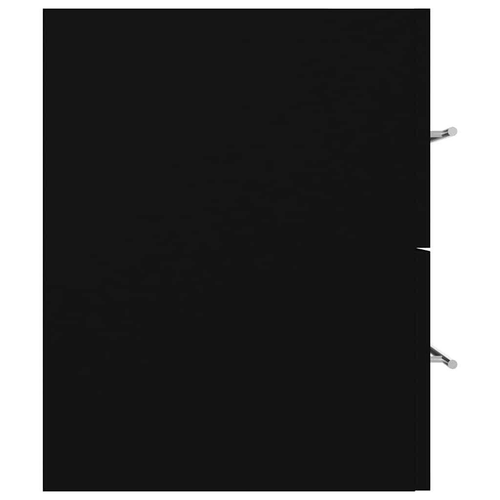 2 pcs conj. móveis casa de banho contraplacado cinza brilhante