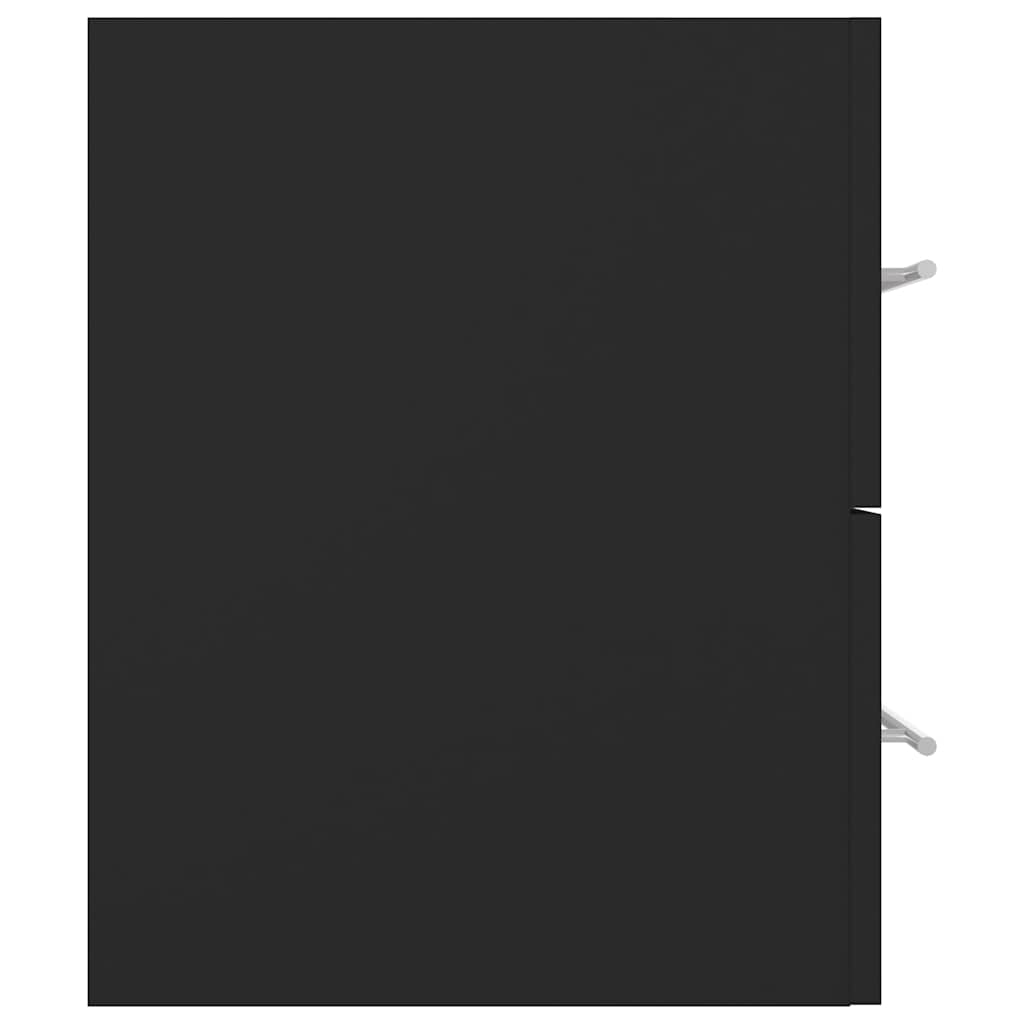 2 pcs conj. móveis casa de banho contraplacado cinza brilhante