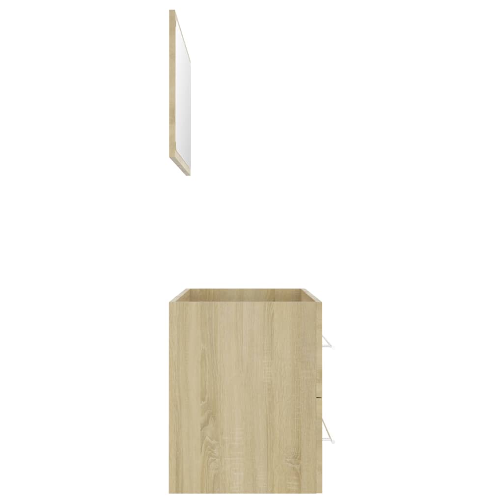 2 pcs conj. móveis casa de banho contraplacado cinza brilhante