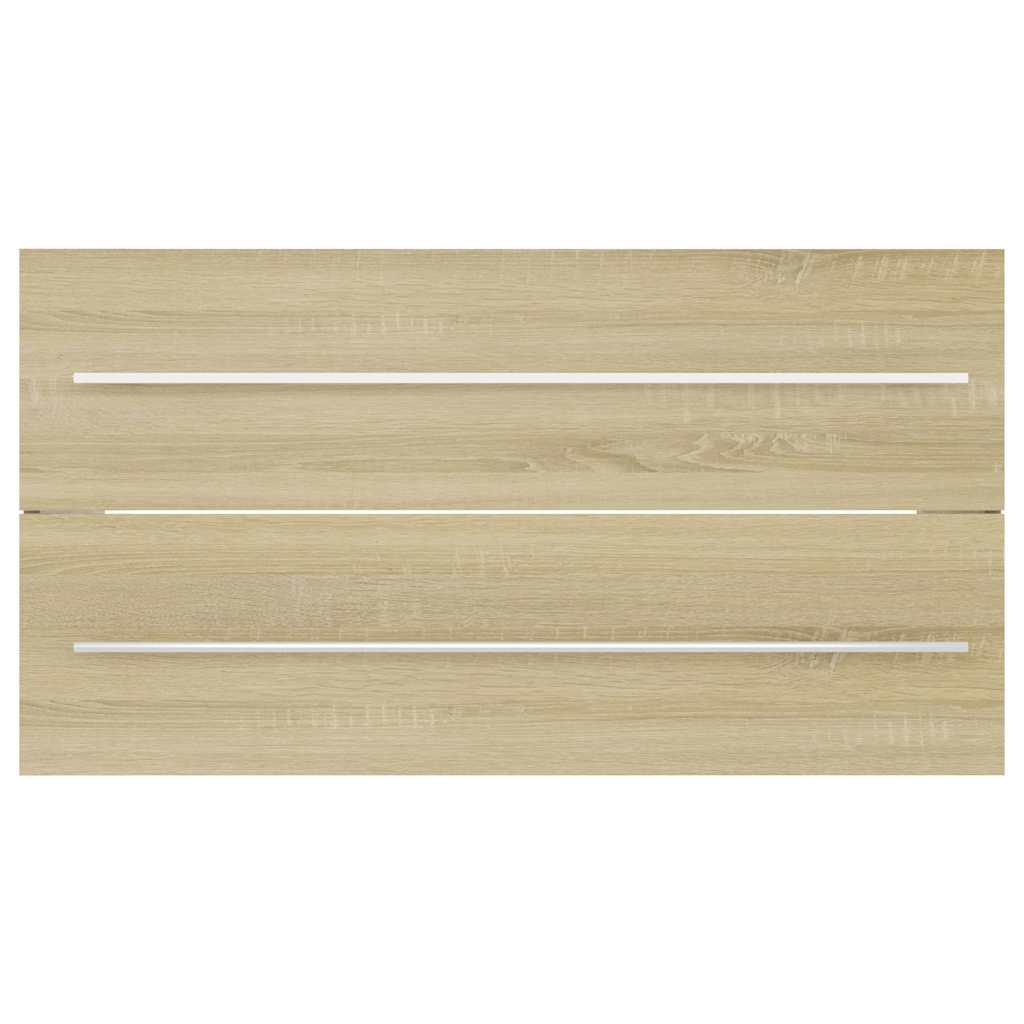 2 pcs conj. móveis casa de banho contraplacado cinza brilhante