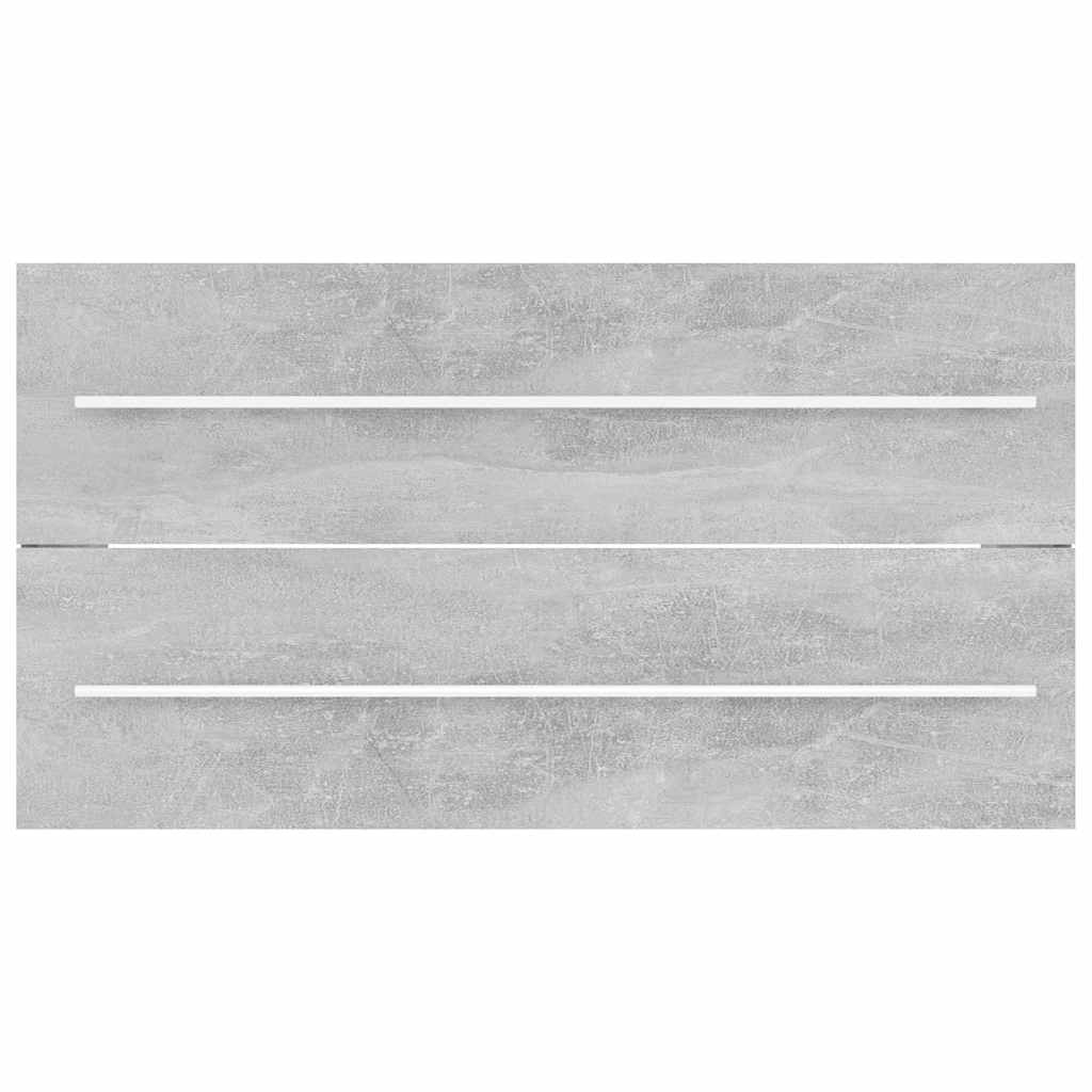 2 pcs conj. móveis casa de banho contraplacado cinza brilhante