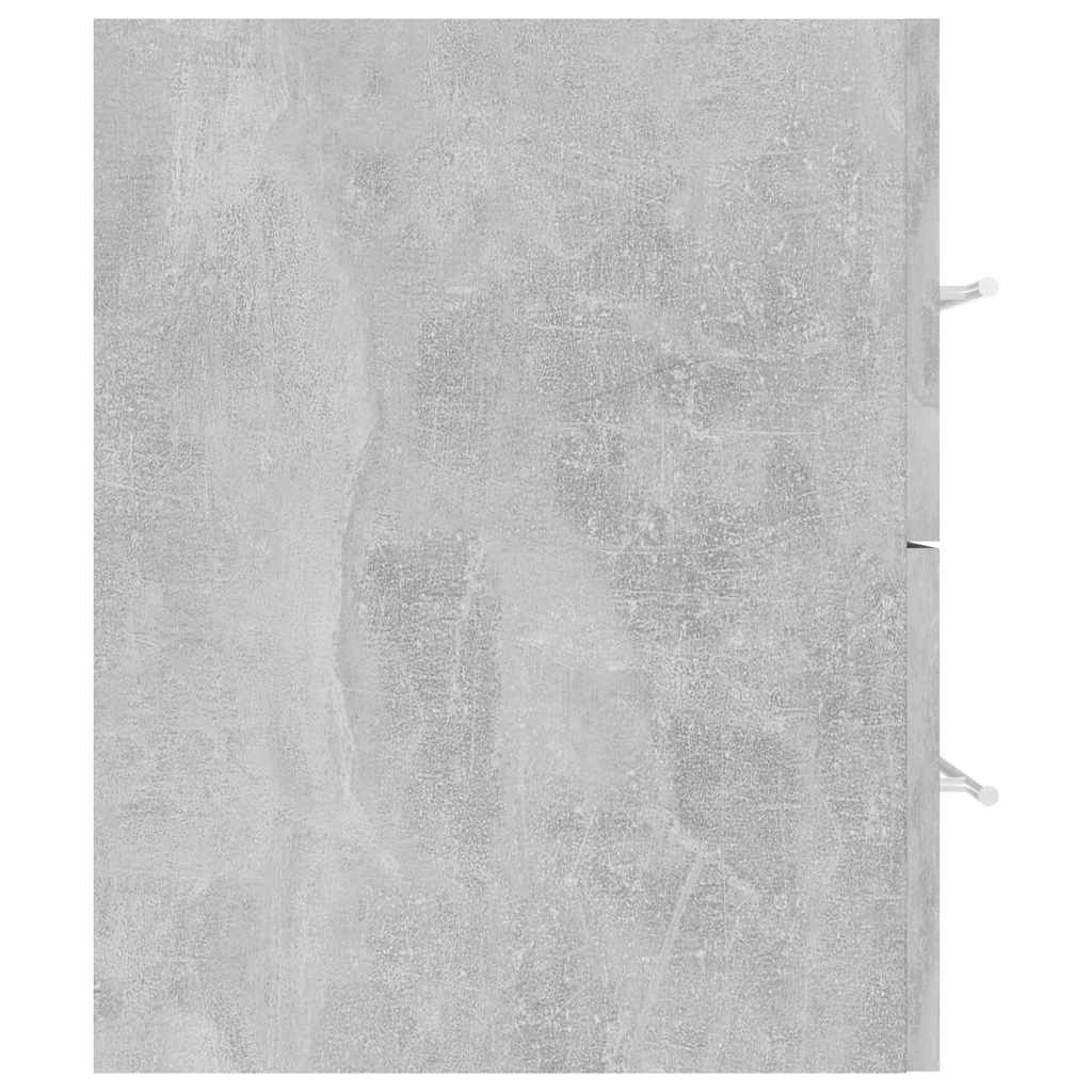 2 pcs conj. móveis casa de banho contraplacado cinza brilhante