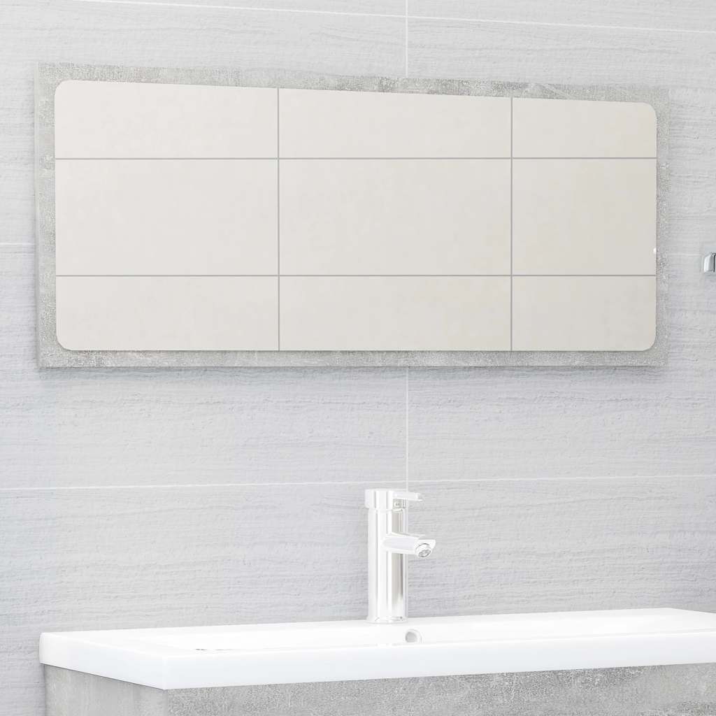 2 pcs conj. móveis casa de banho contraplacado cinza brilhante