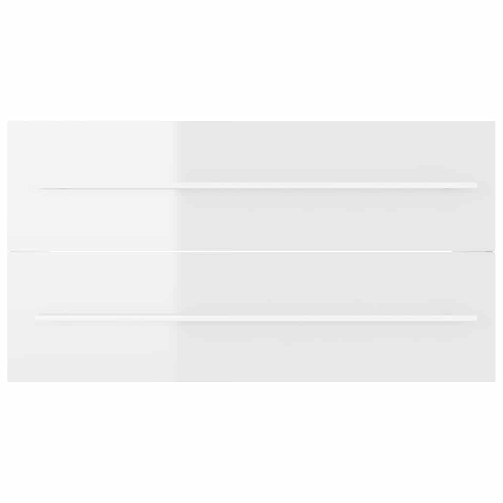 2 pcs conj. móveis casa de banho contraplacado cinza brilhante