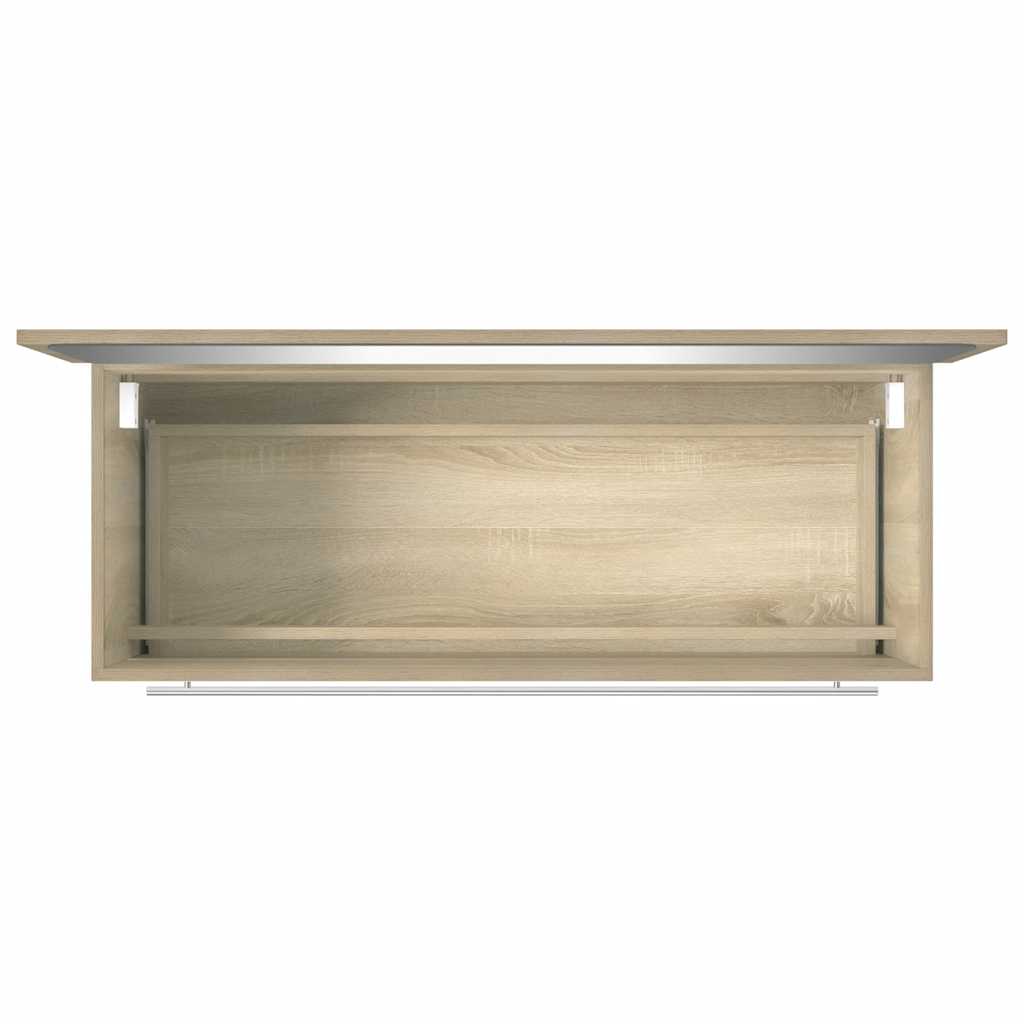 2 pcs conj. móveis casa banho derivados madeira branco/carvalho