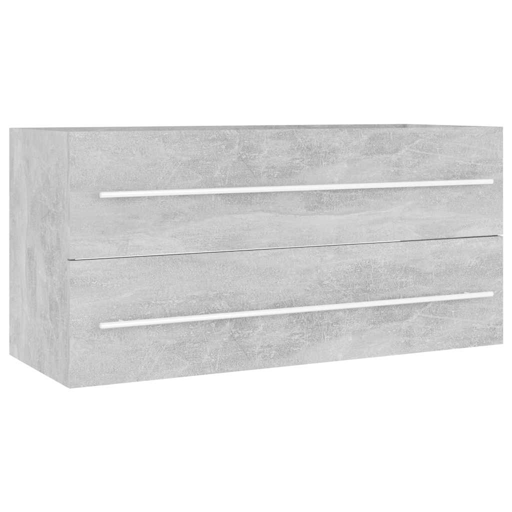 2 pcs conj. móveis casa banho derivados madeira branco/carvalho