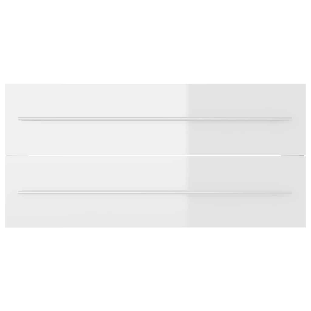 2 pcs conj. móveis casa banho derivados madeira branco/carvalho