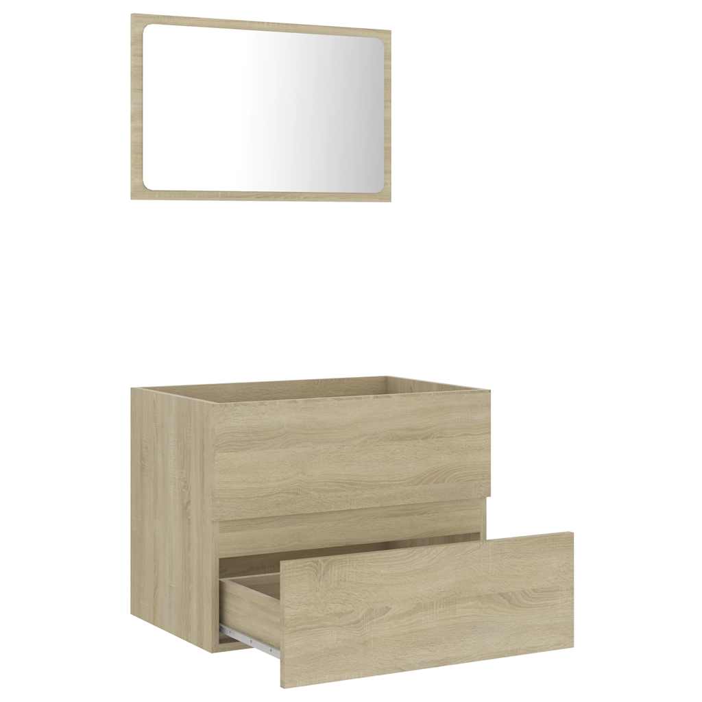 2 pcs conjunto de móveis de casa de banho contraplacado branco