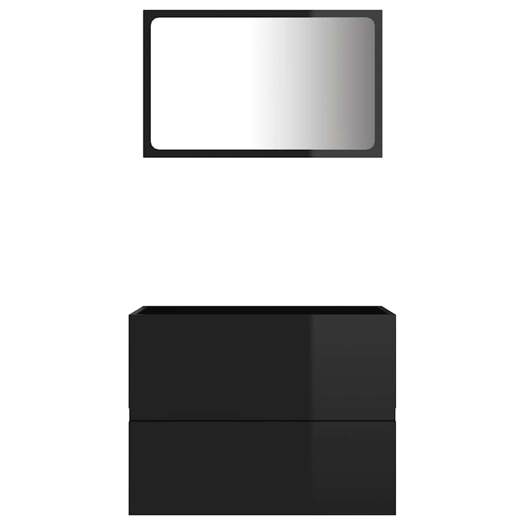 2 pcs conjunto de móveis de casa de banho contraplacado branco