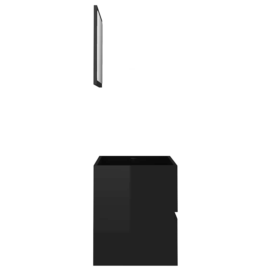 2 pcs conjunto de móveis de casa de banho contraplacado branco