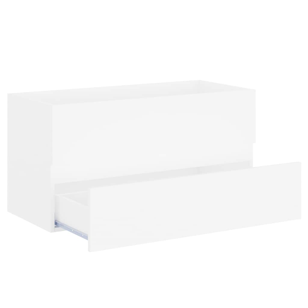 2 pcs conj. móveis casa banho derivados madeira branco/carvalho